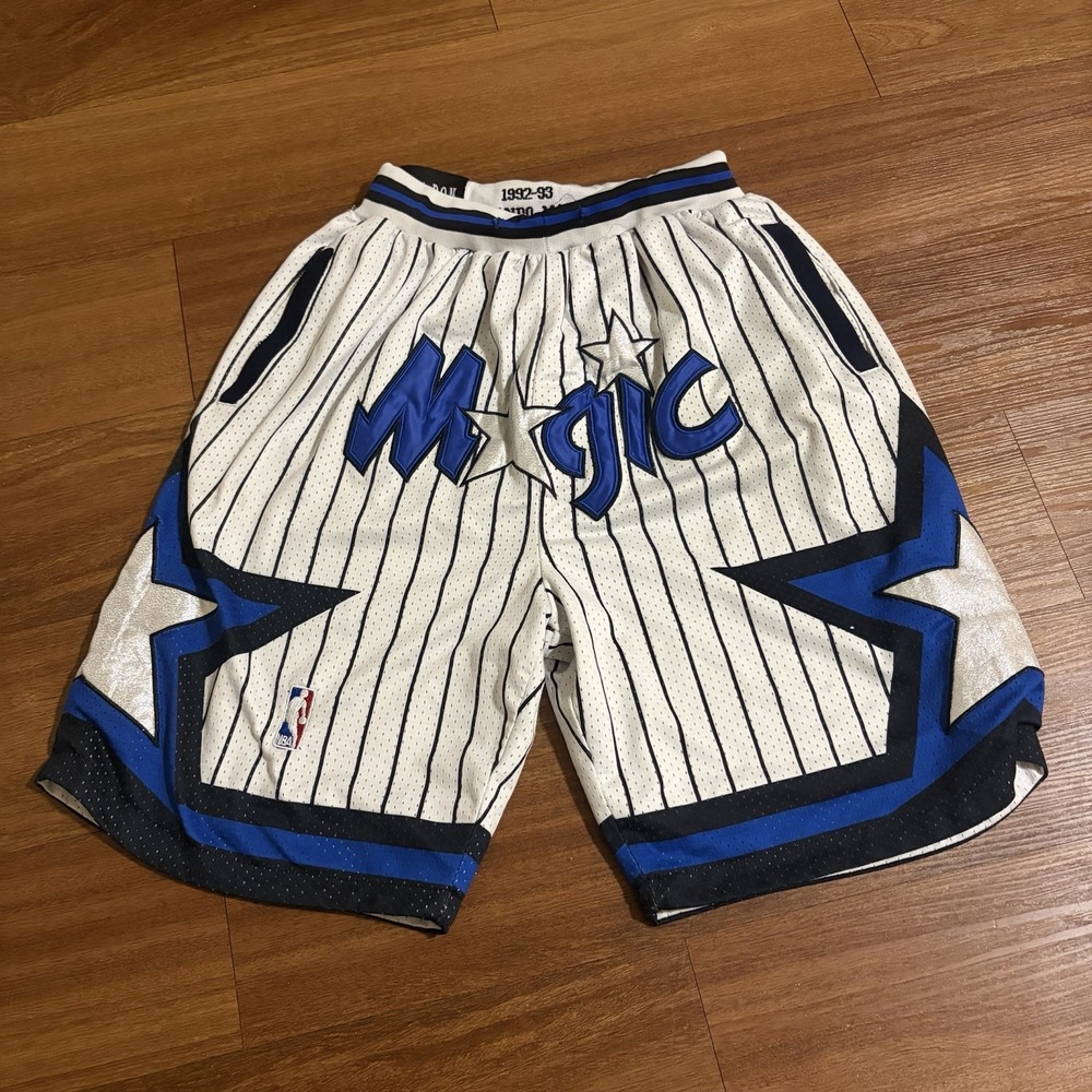 VTG Orlando Magic Shorts Mens S White Blue Just Don NBA USA 92/93 No Drawstring
